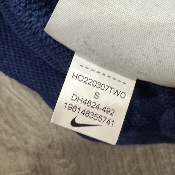 Nike England French Terry Soccer Football Pullover Hoodie Men's Size S Blue - Picture 5 of 5